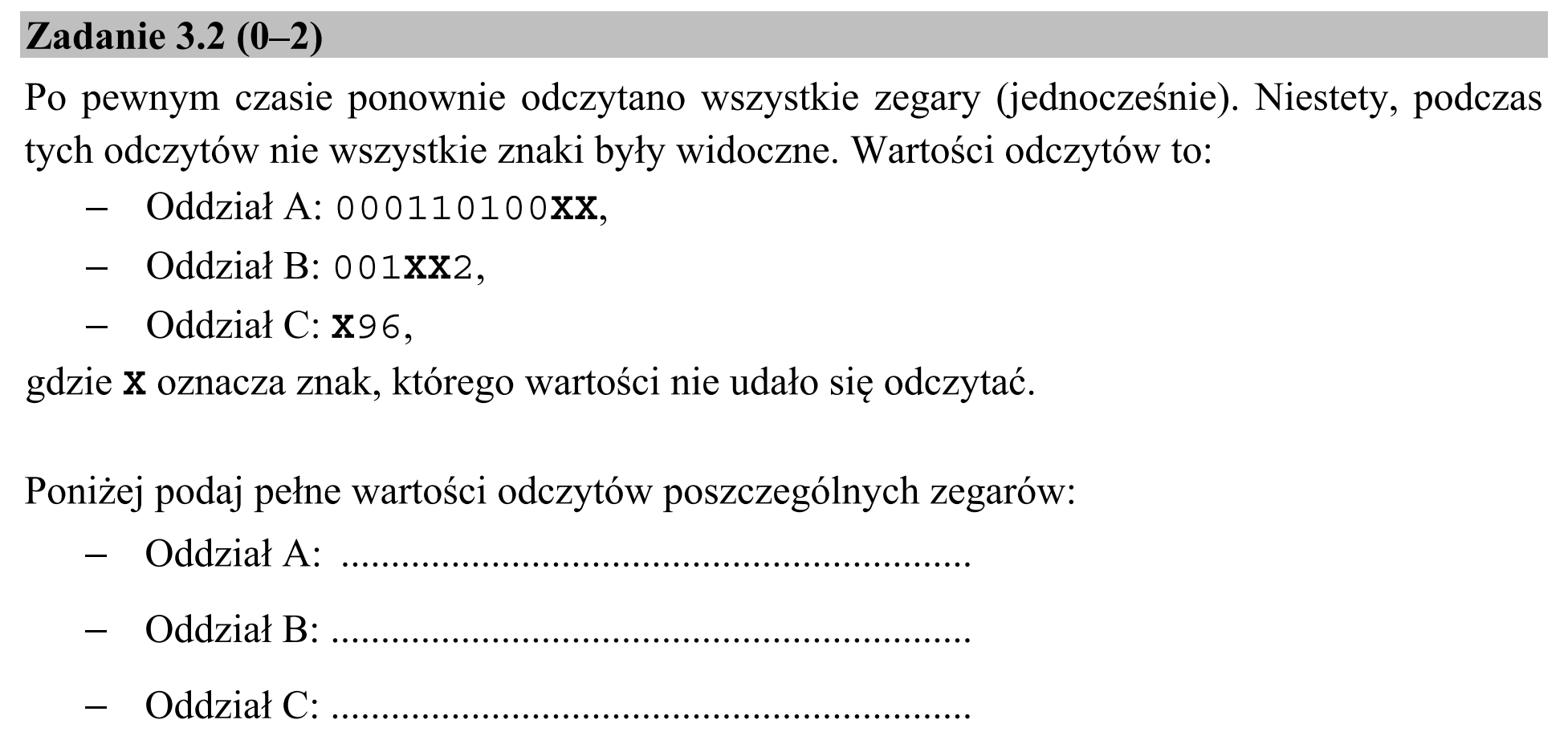 Matura dodatkowa, czerwiec 2017, zadanie 3.2