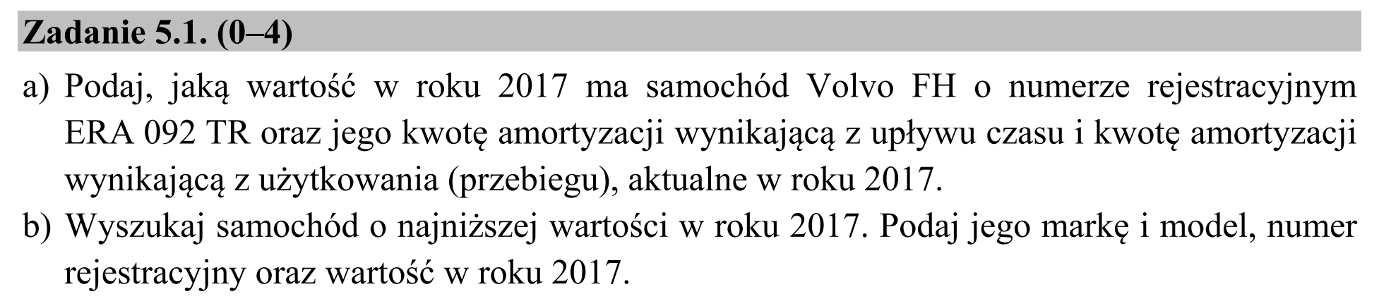 Matura dodatkowa, czerwiec 2017, zadanie 5.1