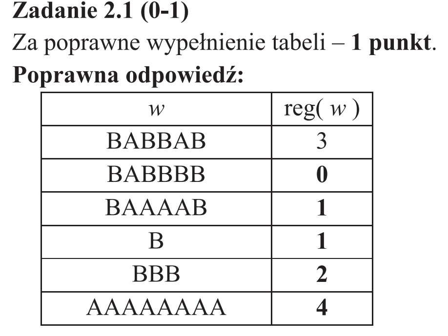 Matura dodatkowa, czerwiec 2017, odpowiedź do zadania 2.1