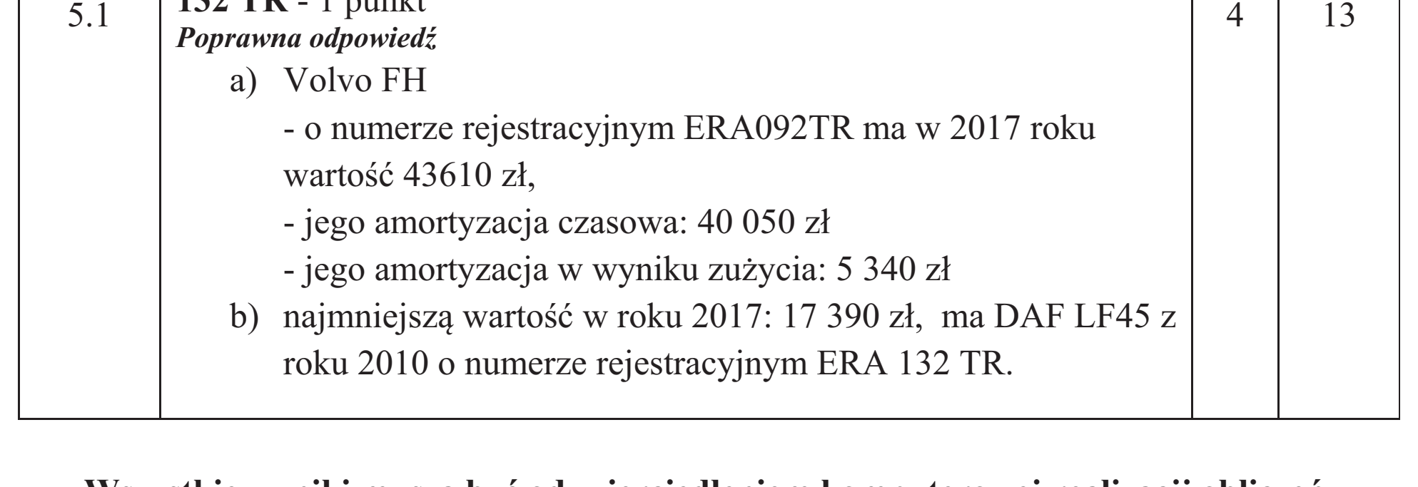 Matura dodatkowa, czerwiec 2017, odpowiedź do zadania 5.1, fragment 1