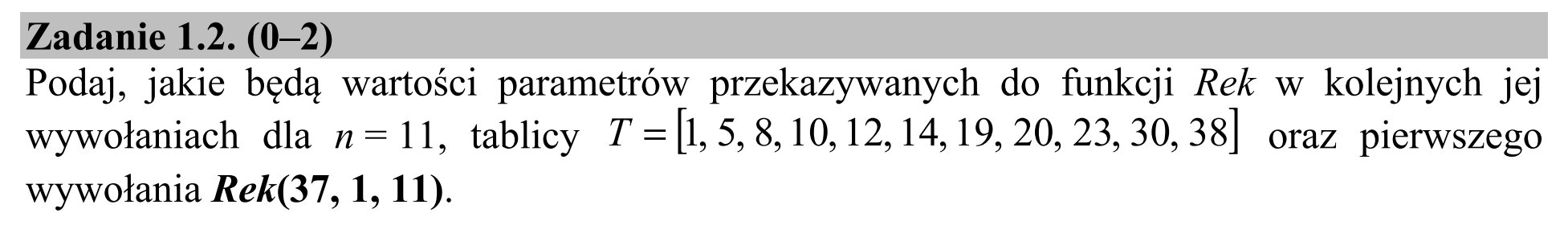 Matura dodatkowa, czerwiec 2019, zadanie 1.2