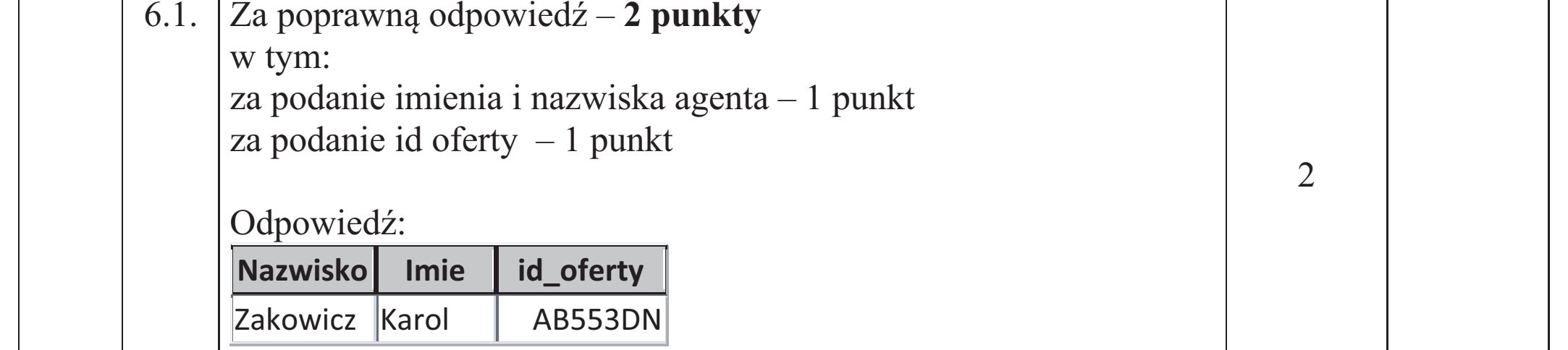 Matura dodatkowa, czerwiec 2019, odpowiedź do zadania 6.1