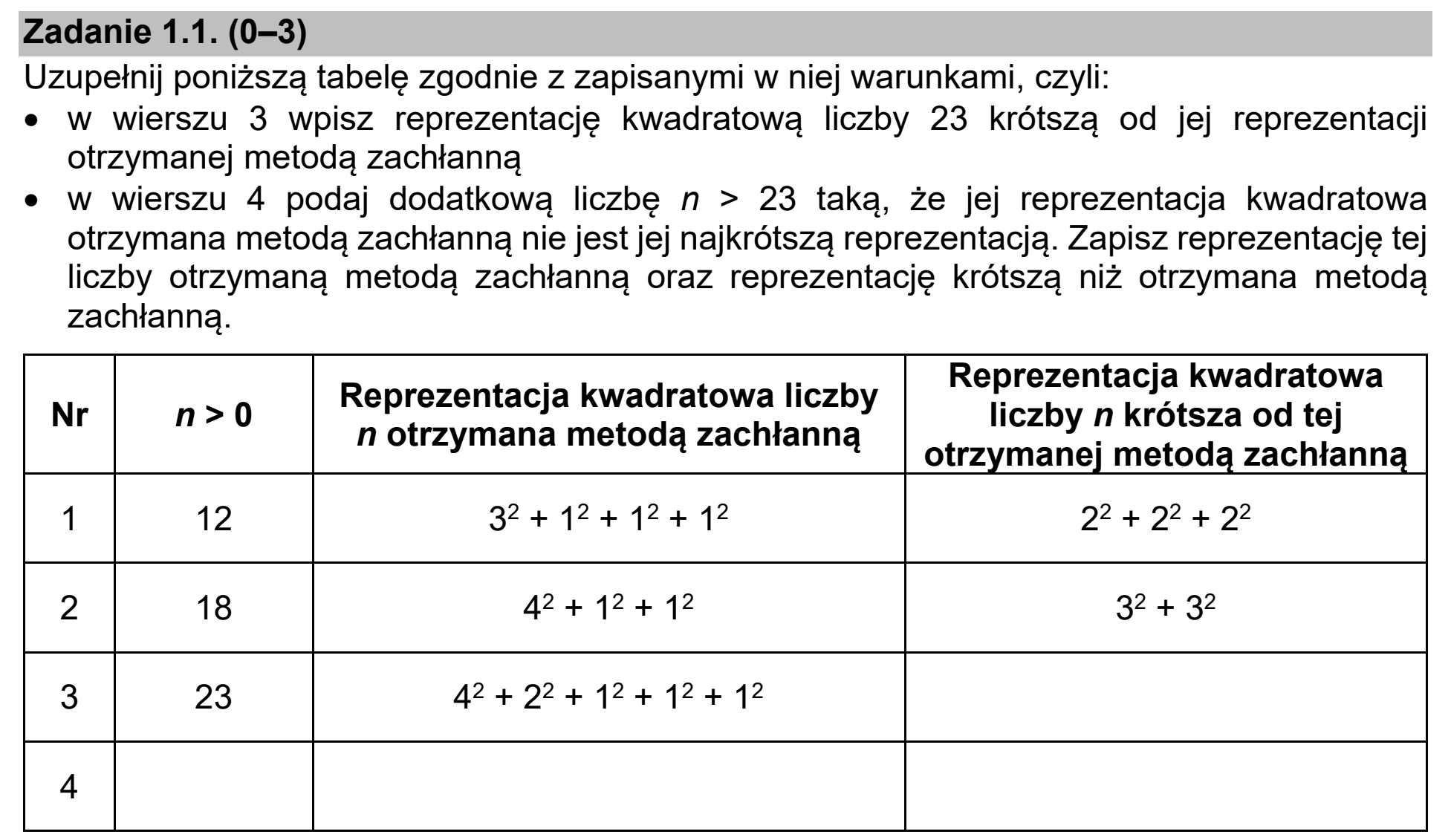 Matura dodatkowa, czerwiec 2021, zadanie 1.1