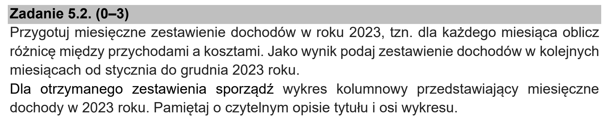 Matura dodatkowa, czerwiec 2021, zadanie 5.2