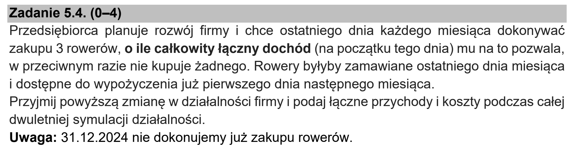 Matura dodatkowa, czerwiec 2021, zadanie 5.4