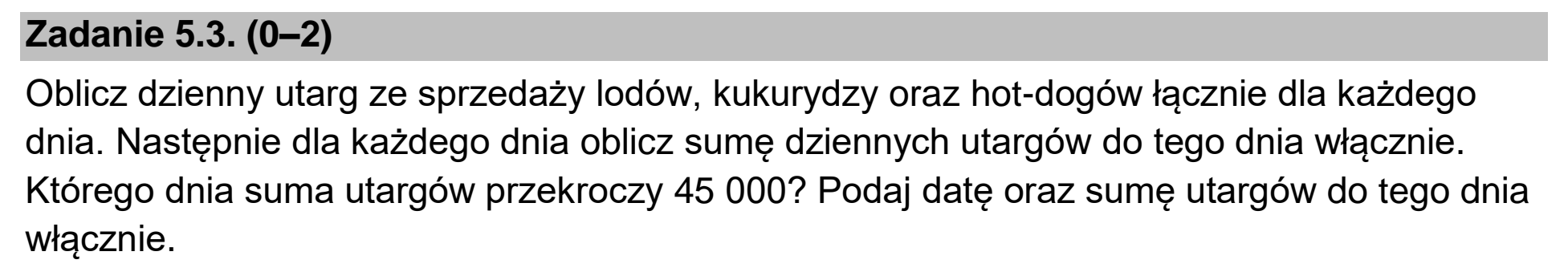 Matura dodatkowa, czerwiec 2022, zadanie 5.3