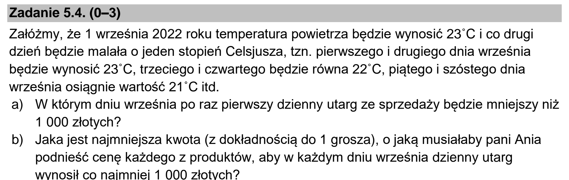 Matura dodatkowa, czerwiec 2022, zadanie 5.4