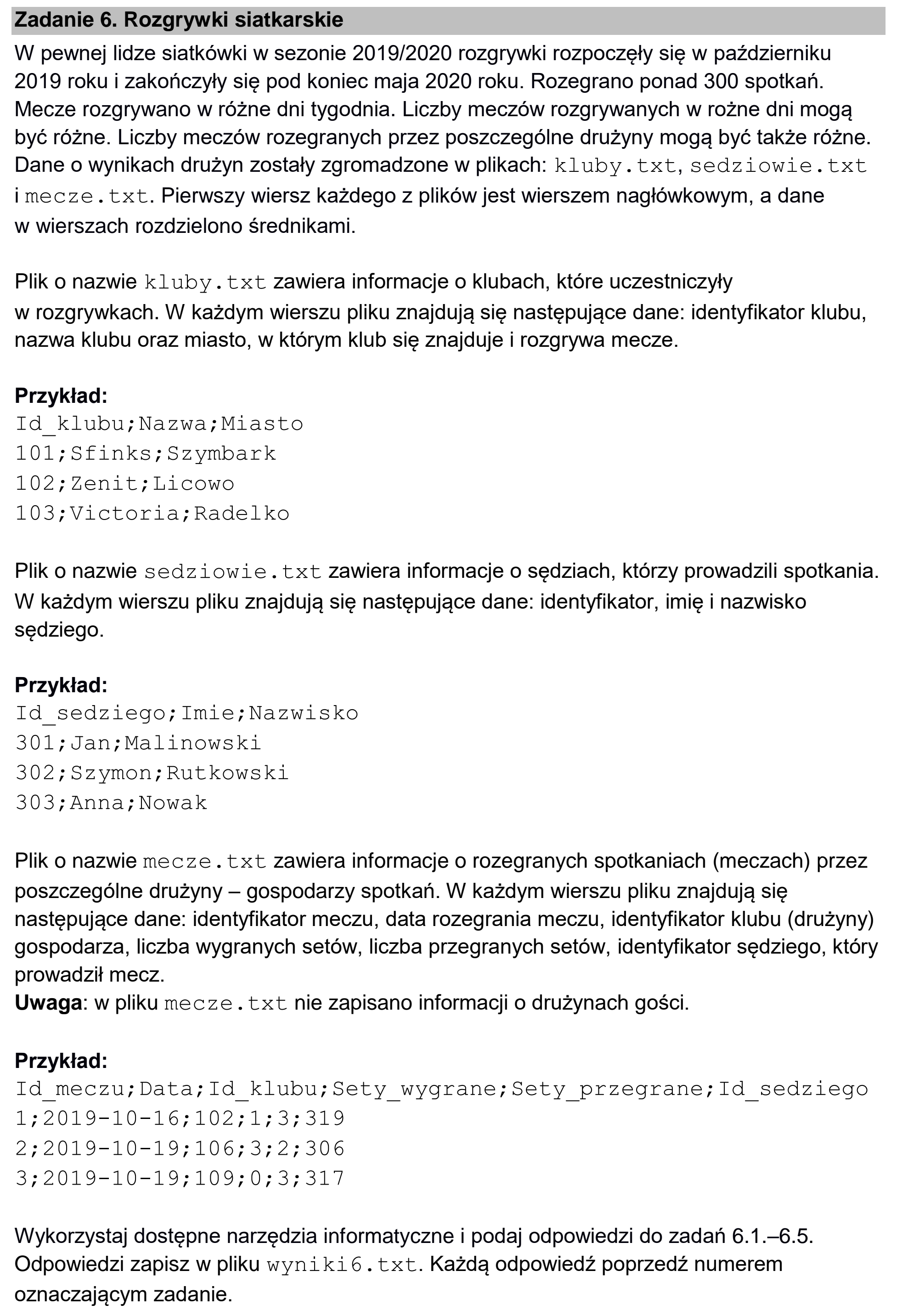 Matura dodatkowa, czerwiec 2022, wstęp zadania 6