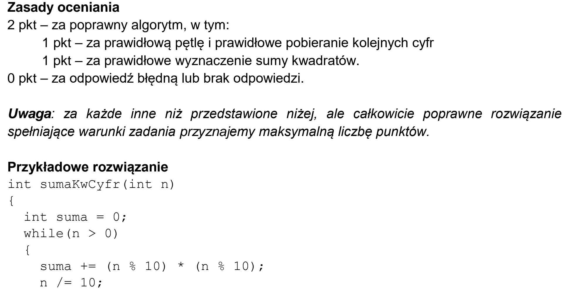 Matura dodatkowa, czerwiec 2022, odpowiedź do zadania 1.2, fragment 1
