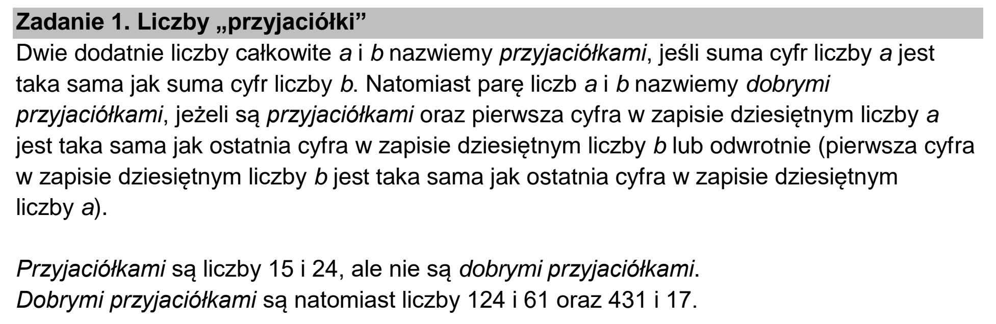 Matura dodatkowa, czerwiec 2023, wstęp zadania 1
