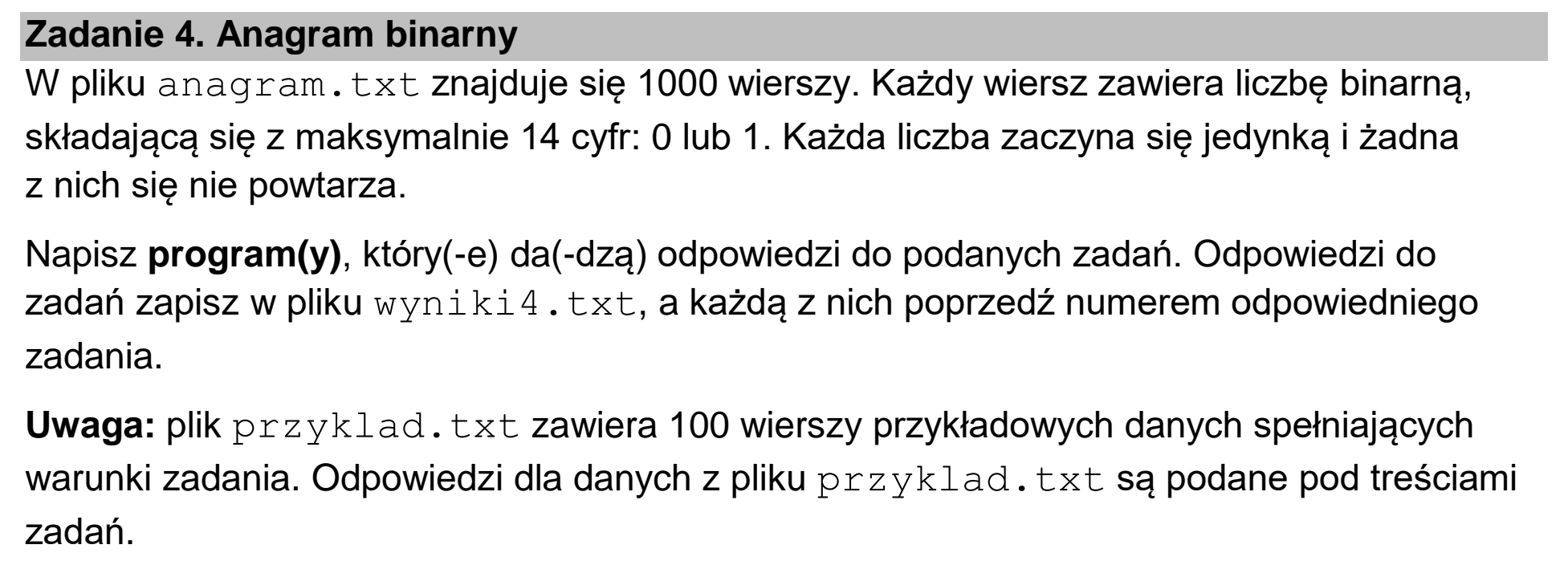 Matura dodatkowa, czerwiec 2023, wstęp zadania 4