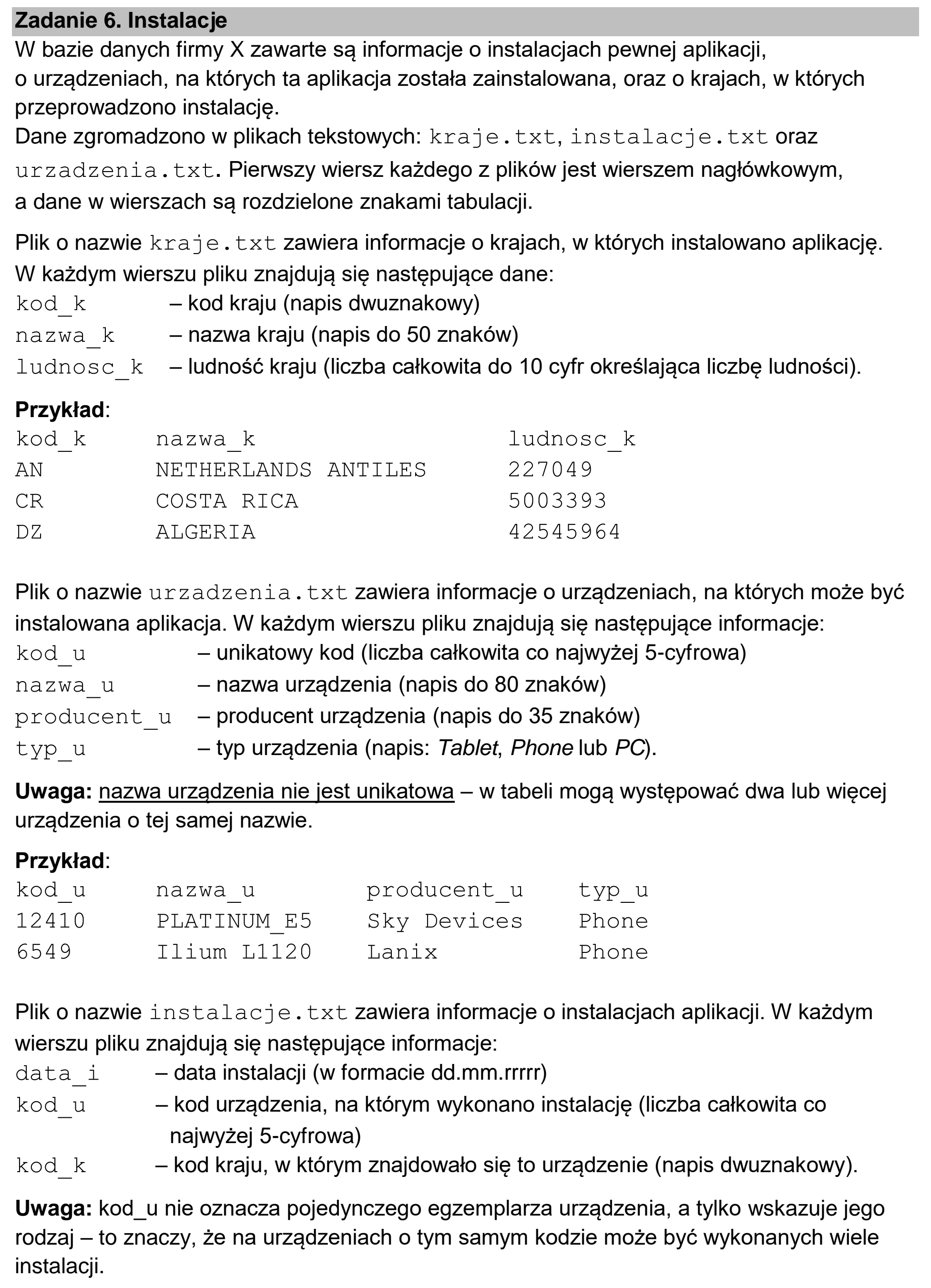 Matura dodatkowa, czerwiec 2023, wstęp zadania 6, fragment 1