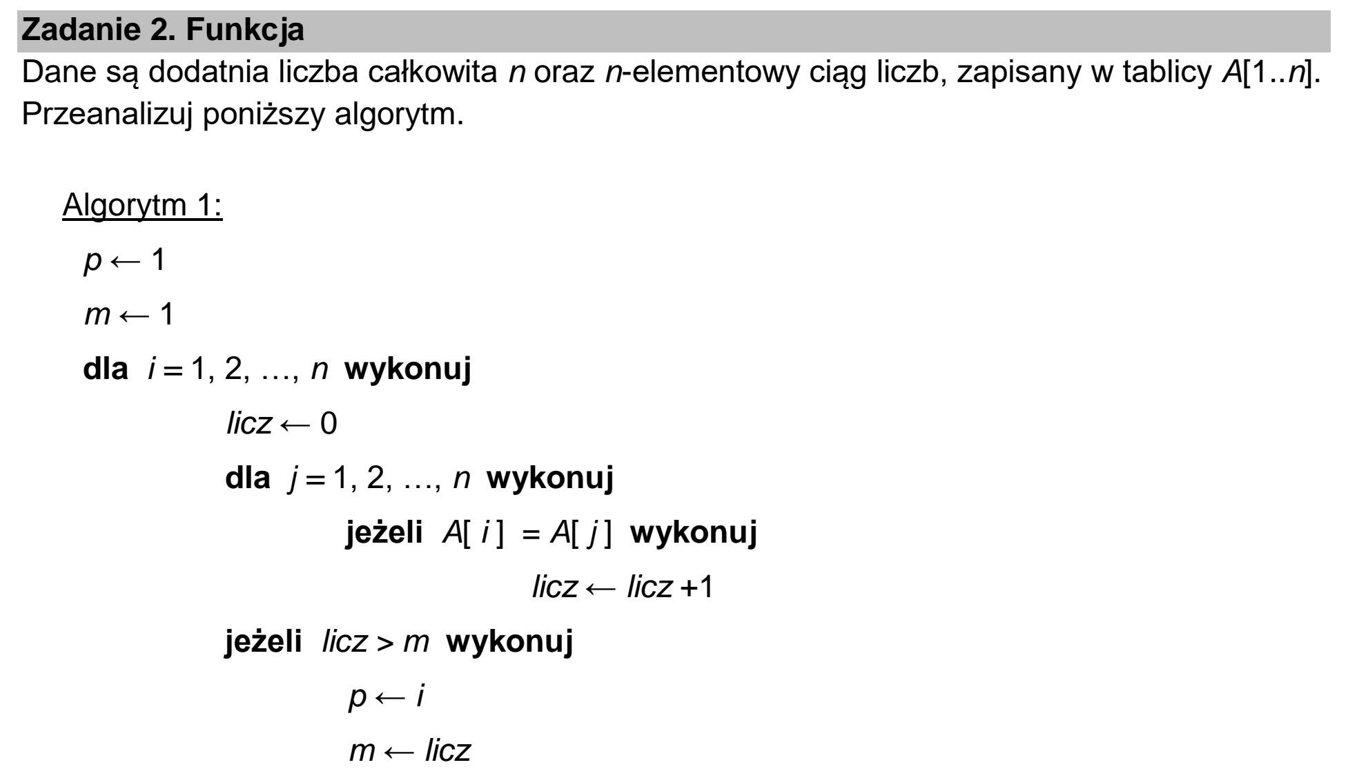 Matura dodatkowa, czerwiec 2024, wstęp zadania 2
