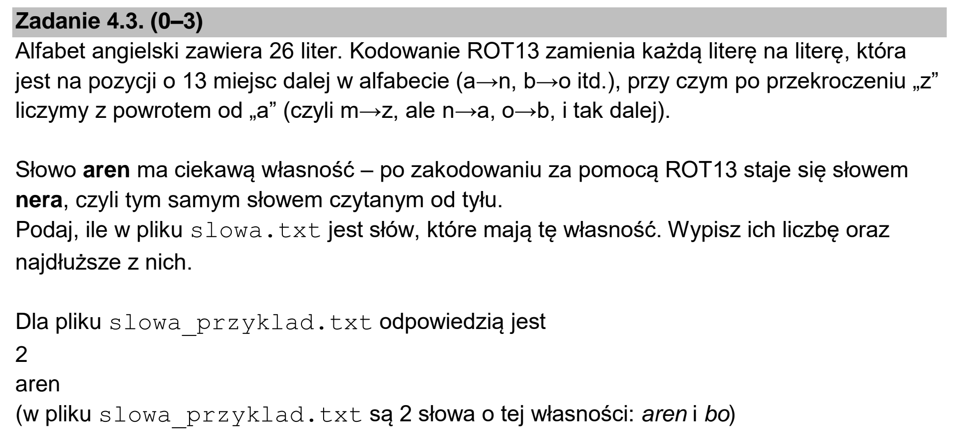 Matura dodatkowa, czerwiec 2024, zadanie 4.3