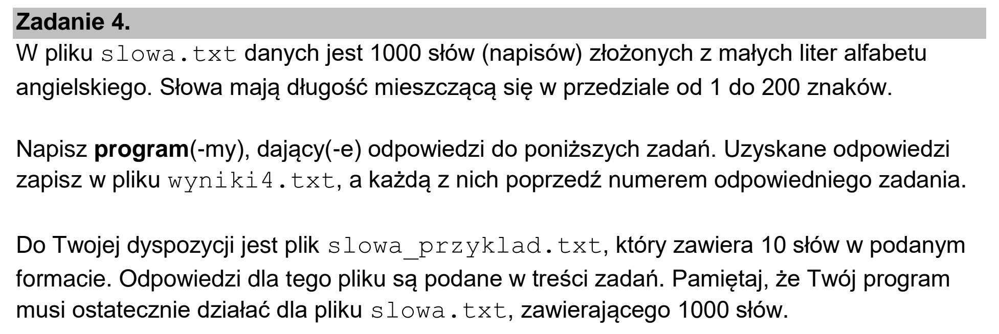 Matura dodatkowa, czerwiec 2024, wstęp zadania 4