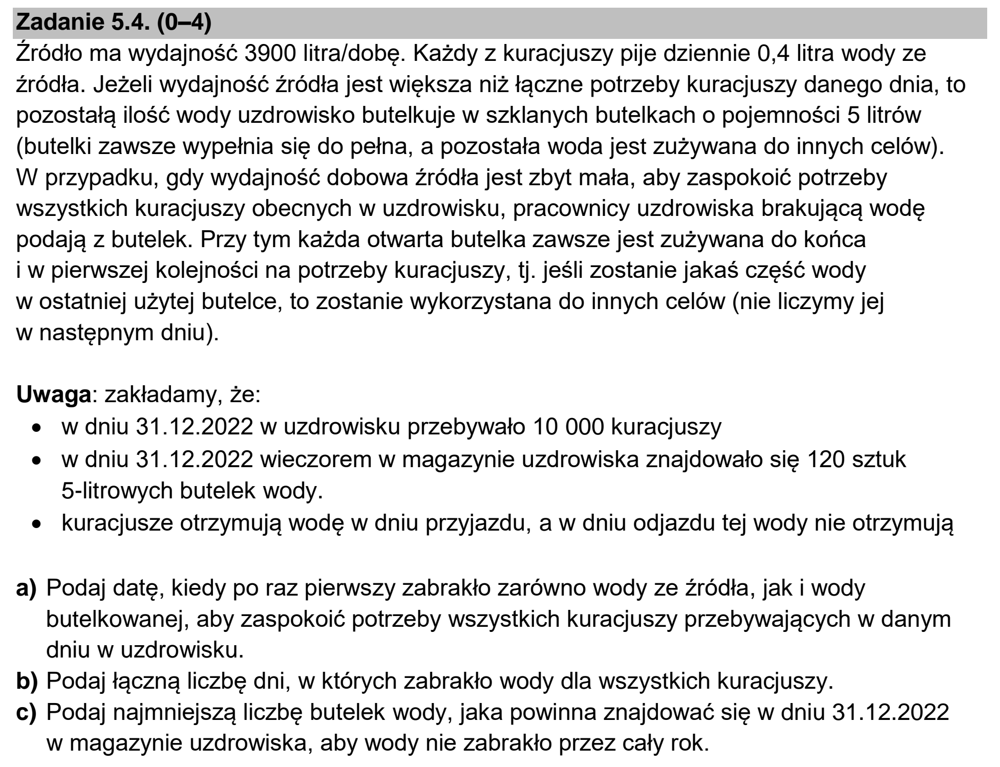 Matura dodatkowa, czerwiec 2024, zadanie 5.4