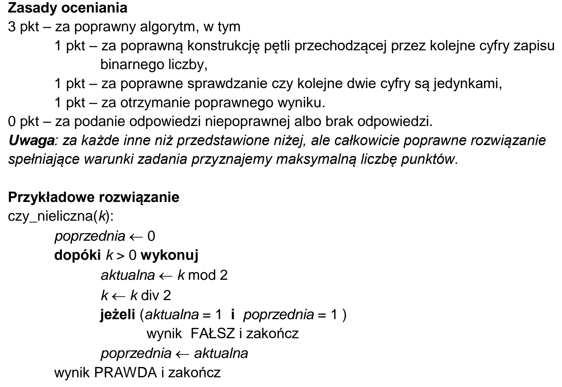 Matura dodatkowa, czerwiec 2024, odpowiedź do zadania 1.2