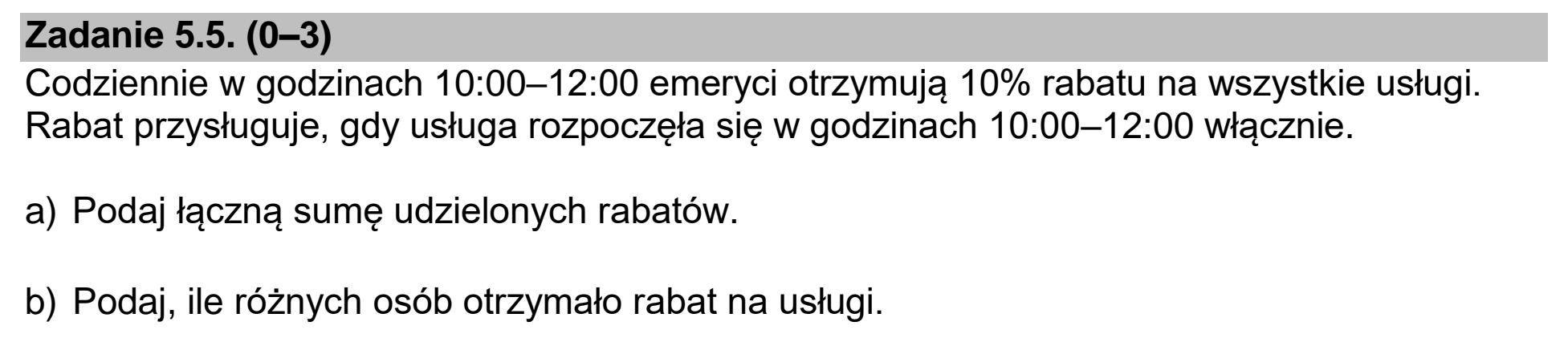 Matura dodatkowa, czerwiec 2025, zadanie 5.5