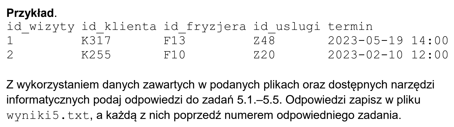 Matura dodatkowa, czerwiec 2025, wstęp zadania 5, fragment 2