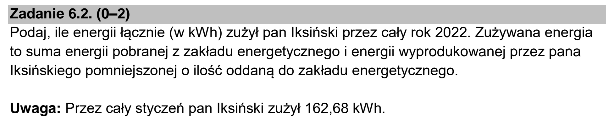 Matura dodatkowa, czerwiec 2025, zadanie 6.2