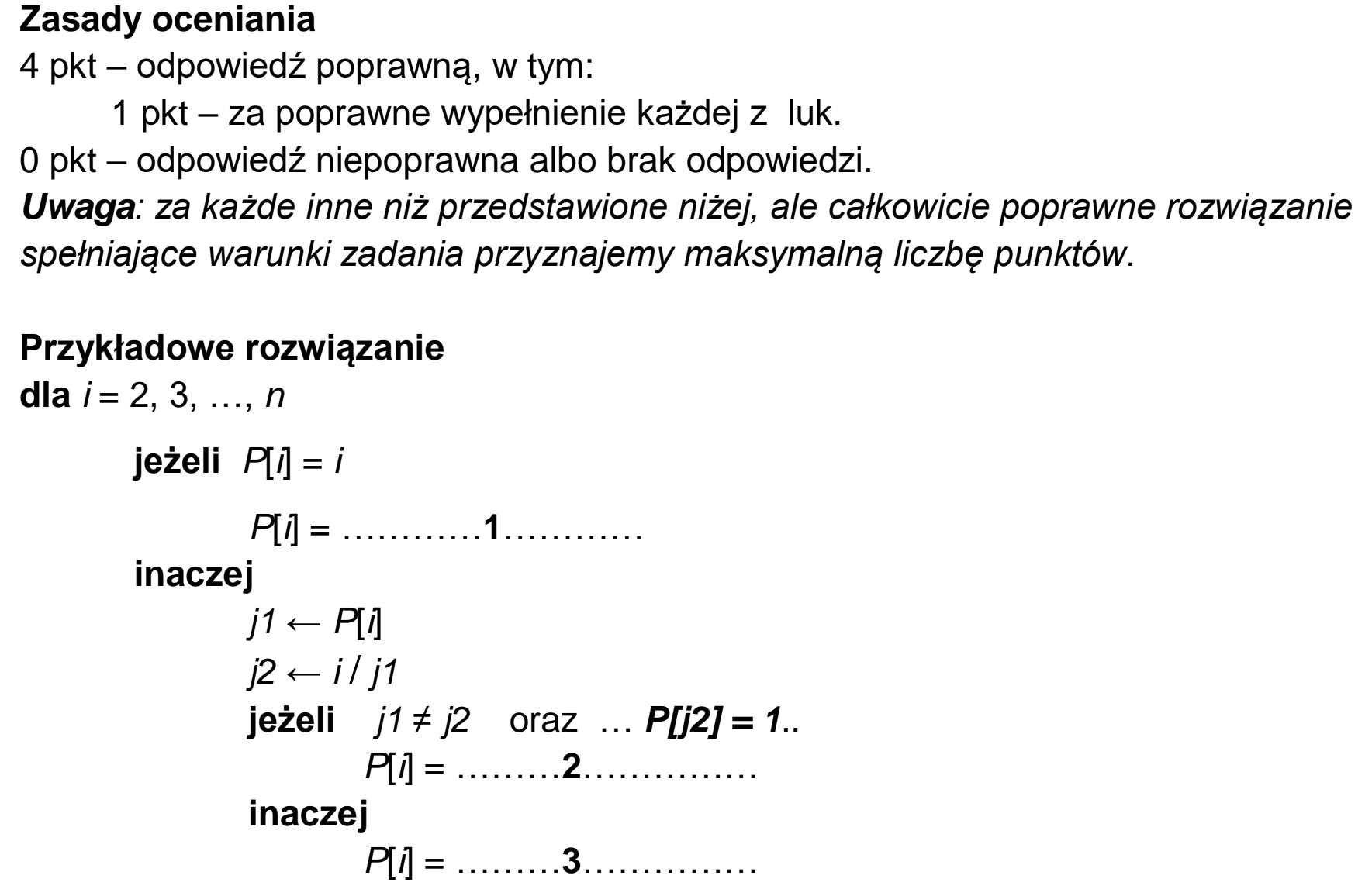 Matura dodatkowa, czerwiec 2025, odpowiedź do zadania 1.2