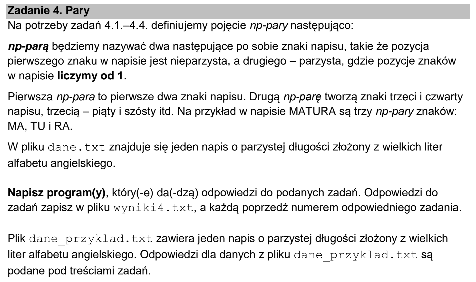 Matura dodatkowa, czerwiec 2026, wstęp zadania 4