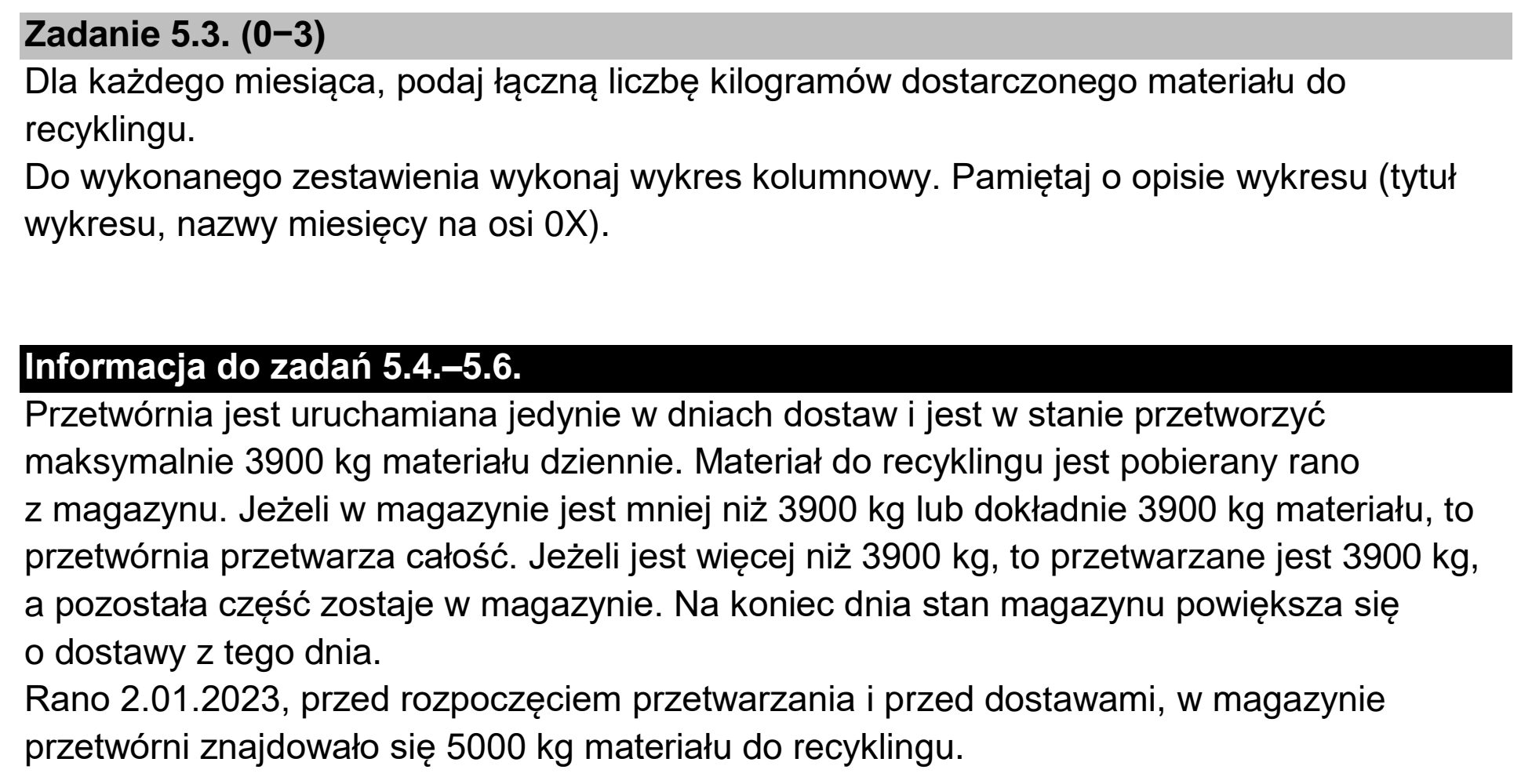 Matura dodatkowa, czerwiec 2026, zadanie 5.3