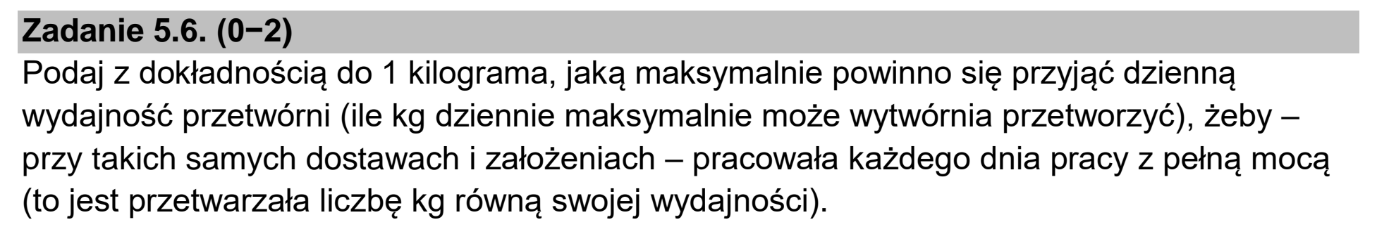 Matura dodatkowa, czerwiec 2026, zadanie 5.6