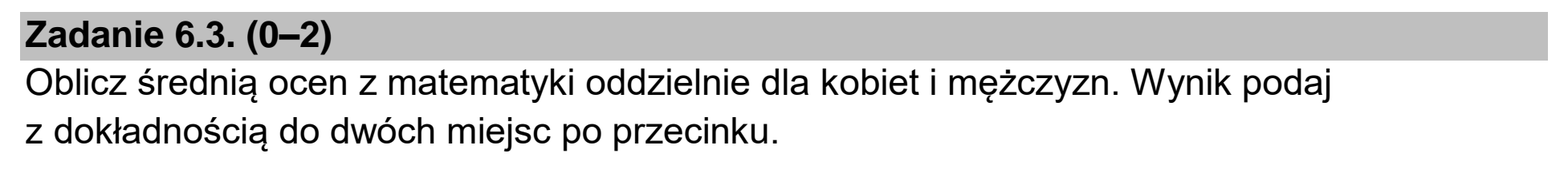 Matura dodatkowa, czerwiec 2026, zadanie 6.3