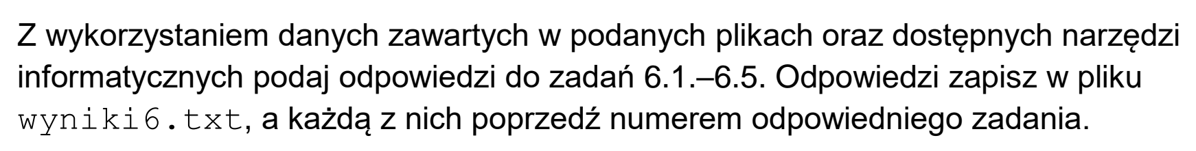 Matura dodatkowa, czerwiec 2026, wstęp zadania 6, fragment 2
