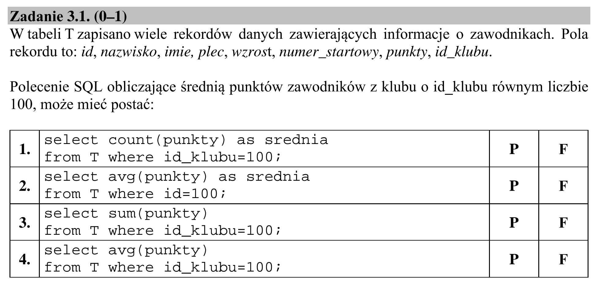 Matura próbna, kwiecień 2020, zadanie 3.1