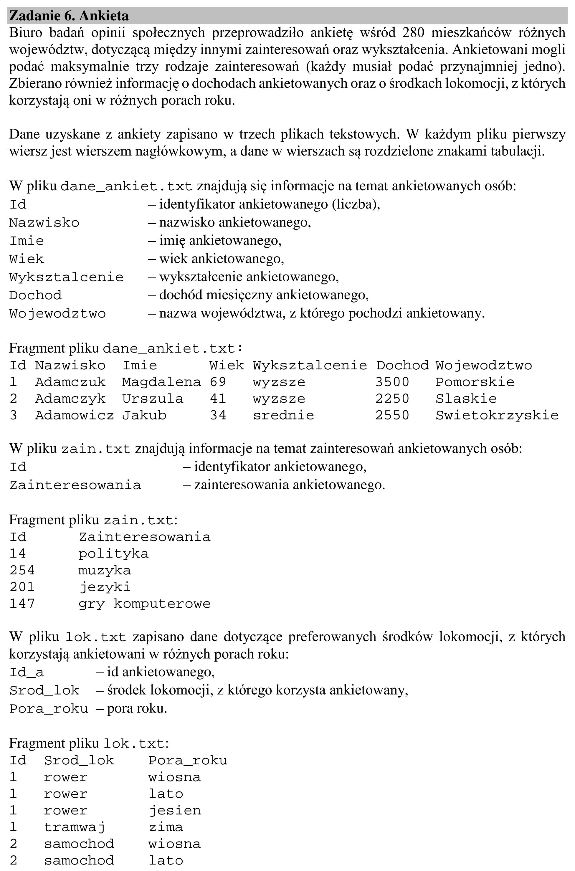Matura dodatkowa, lipiec 2020, wstęp zadania 6, fragment 1