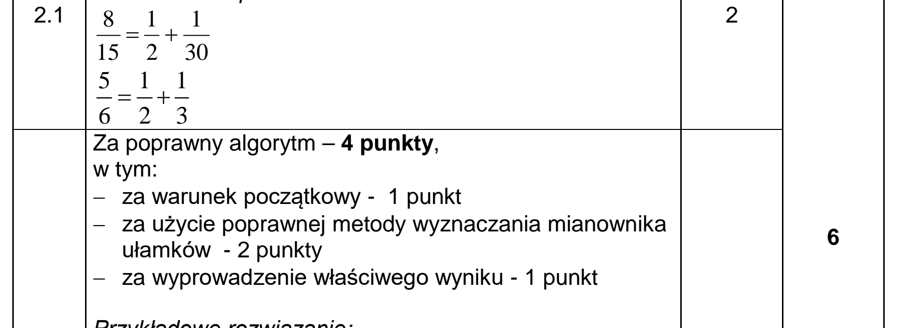 Matura dodatkowa, lipiec 2020, odpowiedź do zadania 2.1