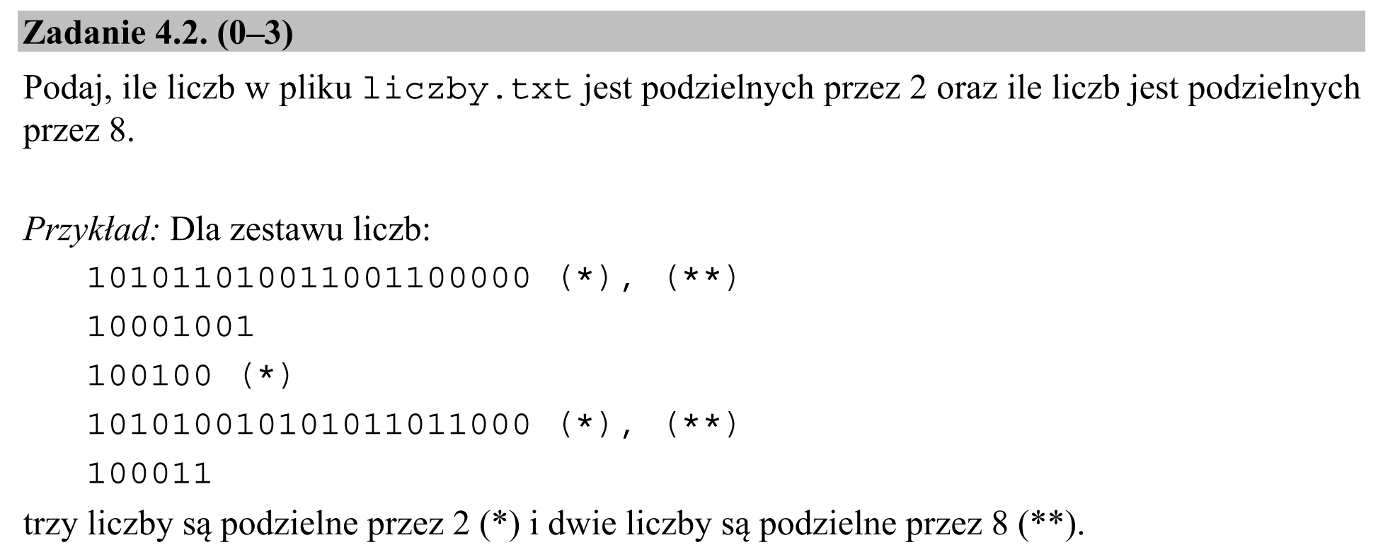 Matura, maj 2015, zadanie 4.2