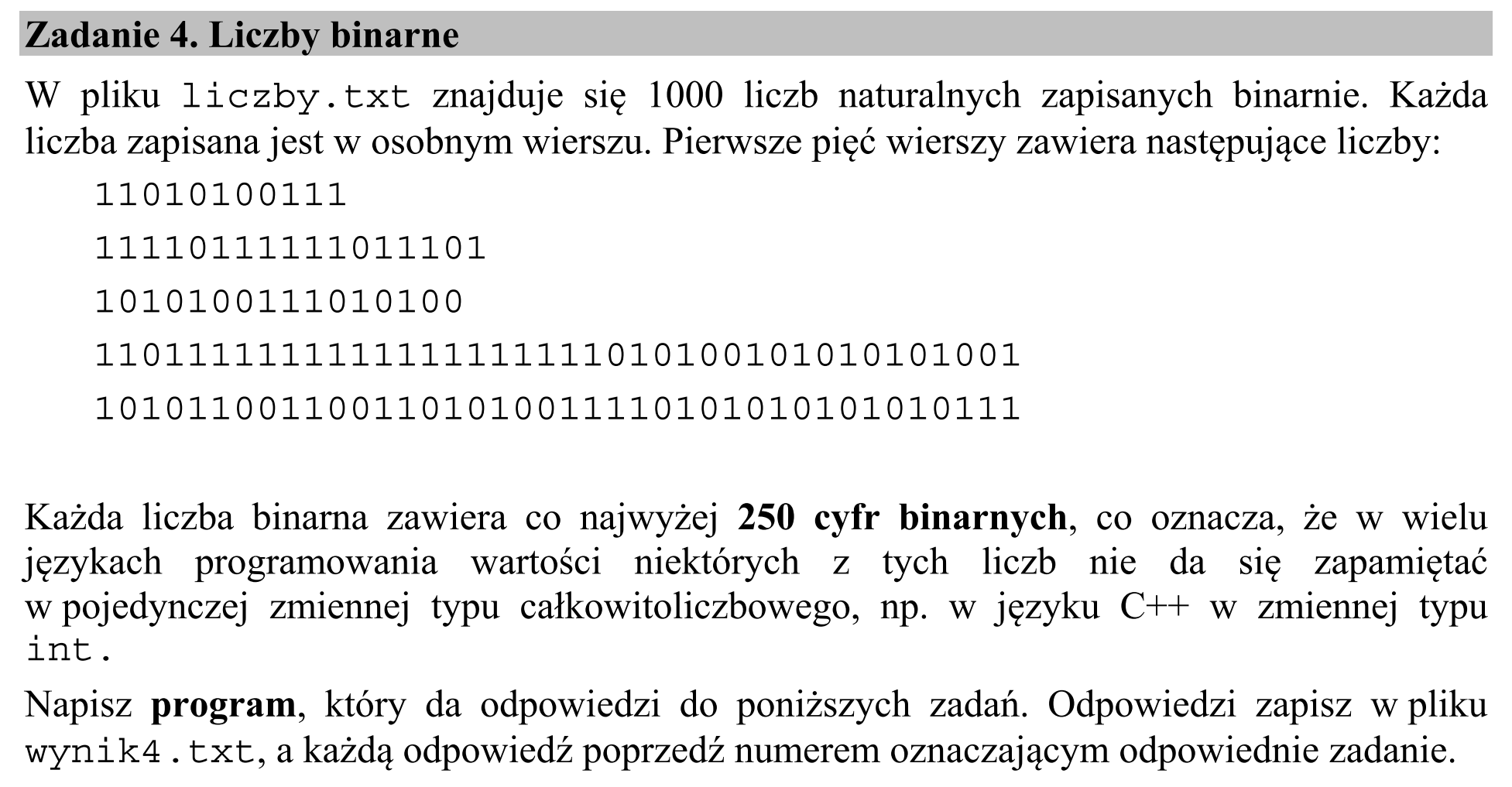 Matura, maj 2015, wstęp zadania 4