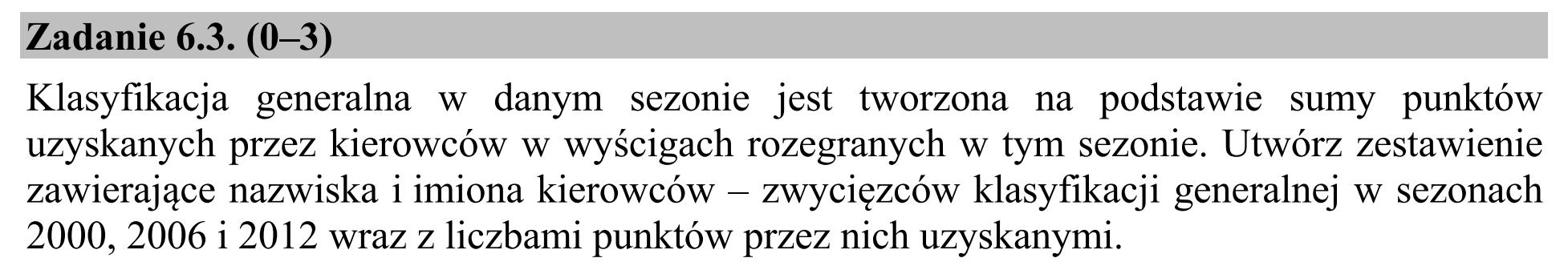 Matura, maj 2015, zadanie 6.3