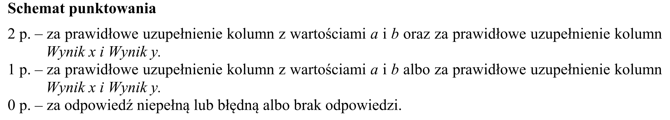 Matura, maj 2015, odpowiedź do zadania 3.1