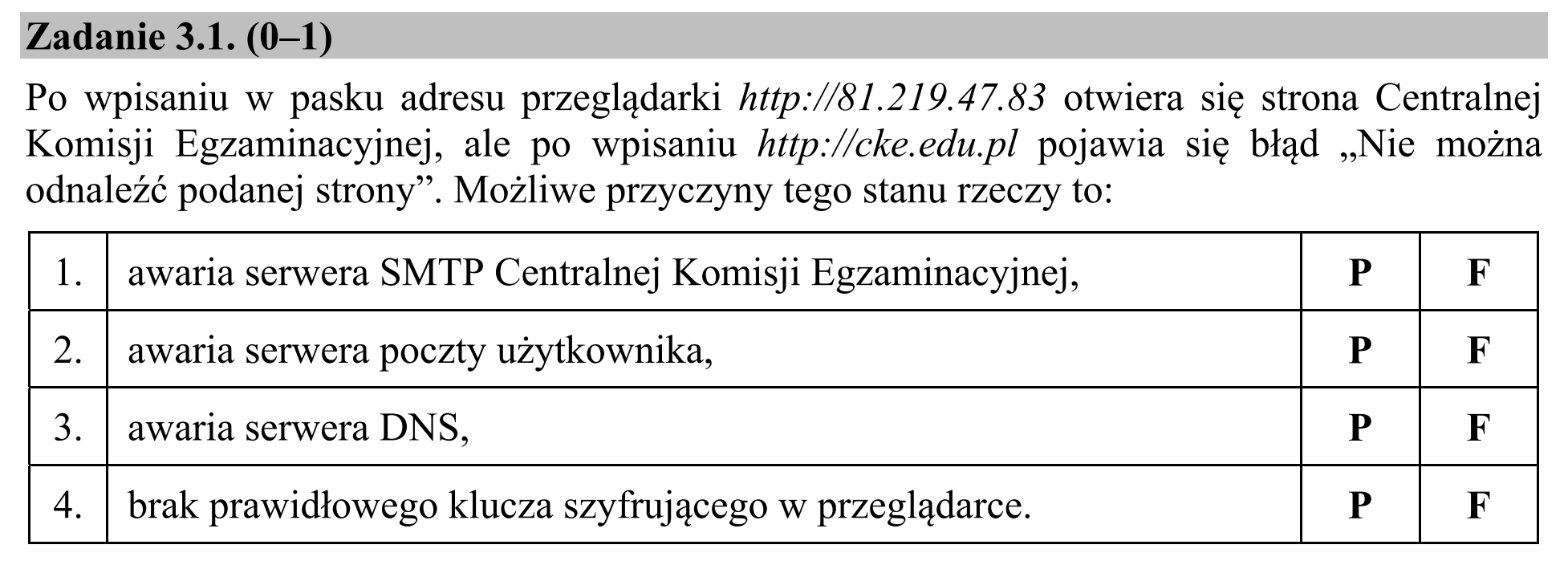 Matura, maj 2016, zadanie 3.1