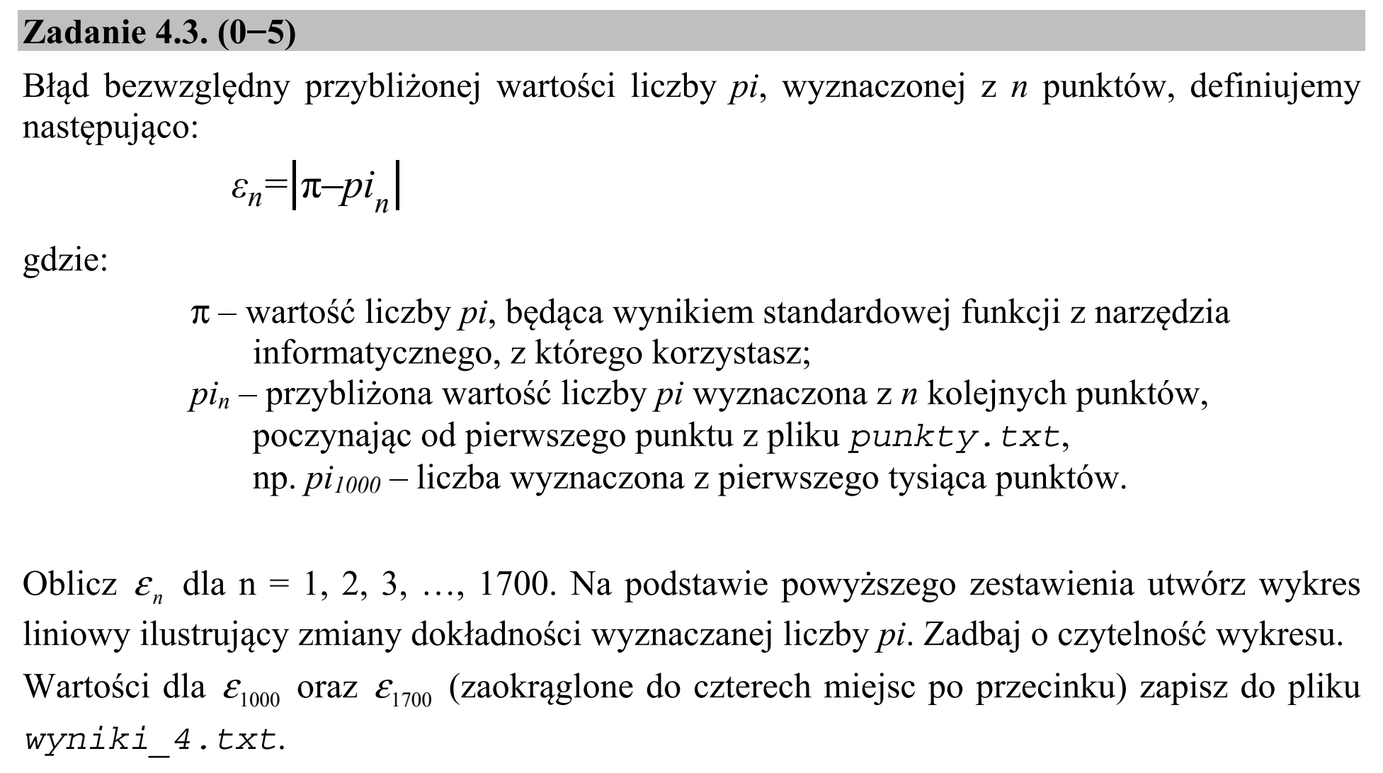 Matura, maj 2016, zadanie 4.3
