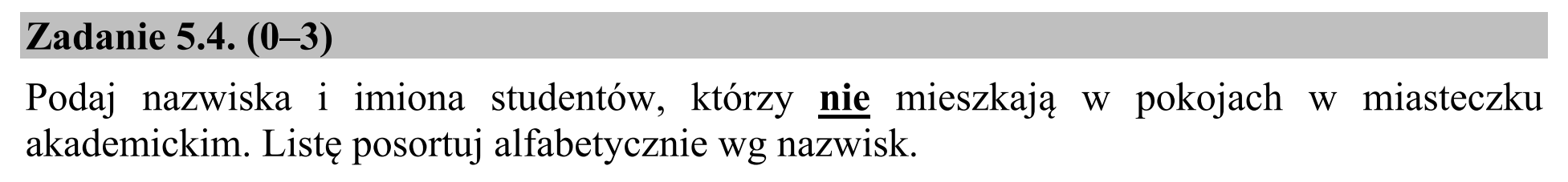 Matura, maj 2016, zadanie 5.4