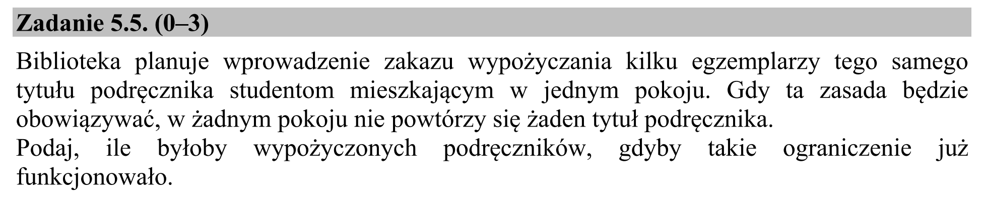 Matura, maj 2016, zadanie 5.5
