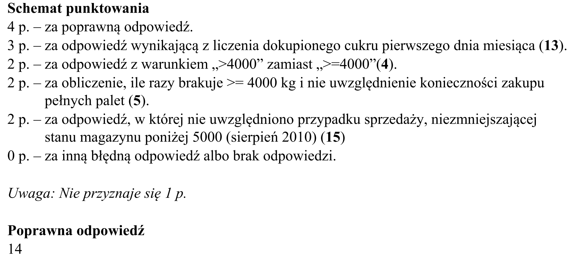 Matura, maj 2017, odpowiedź do zadania 4.5