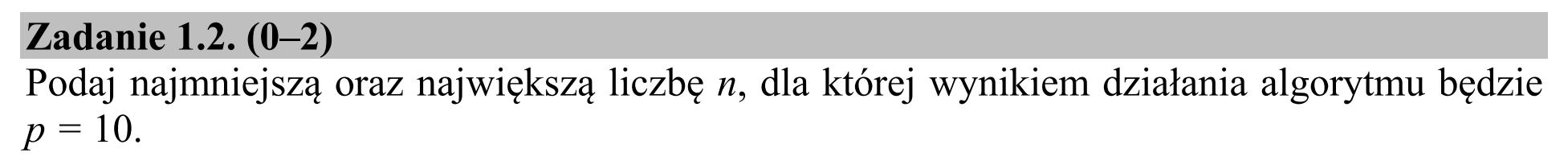 Matura, maj 2018, zadanie 1.2
