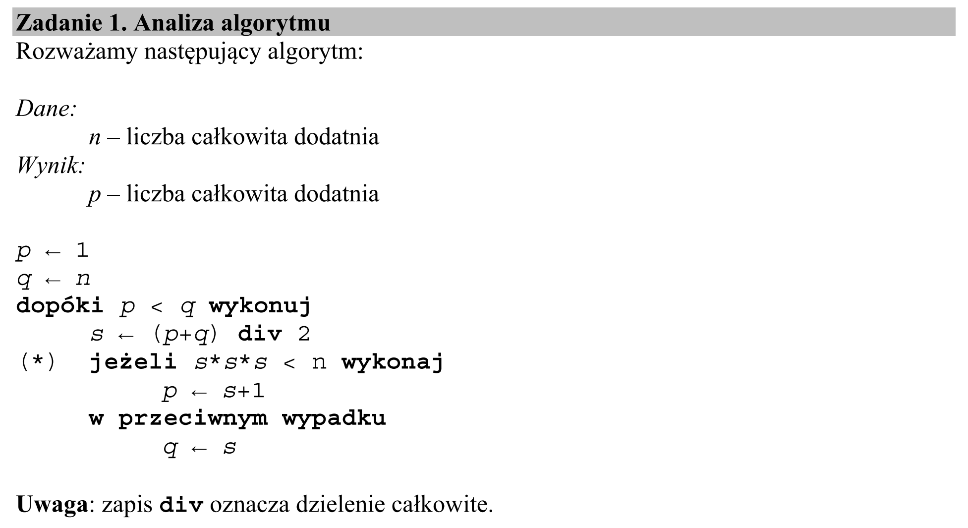 Matura, maj 2018, wstęp zadania 1