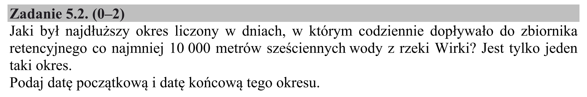 Matura, maj 2018, zadanie 5.2