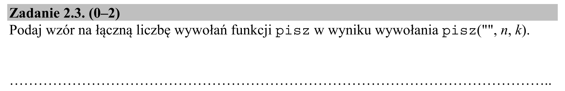 Matura, maj 2019, zadanie 2.3