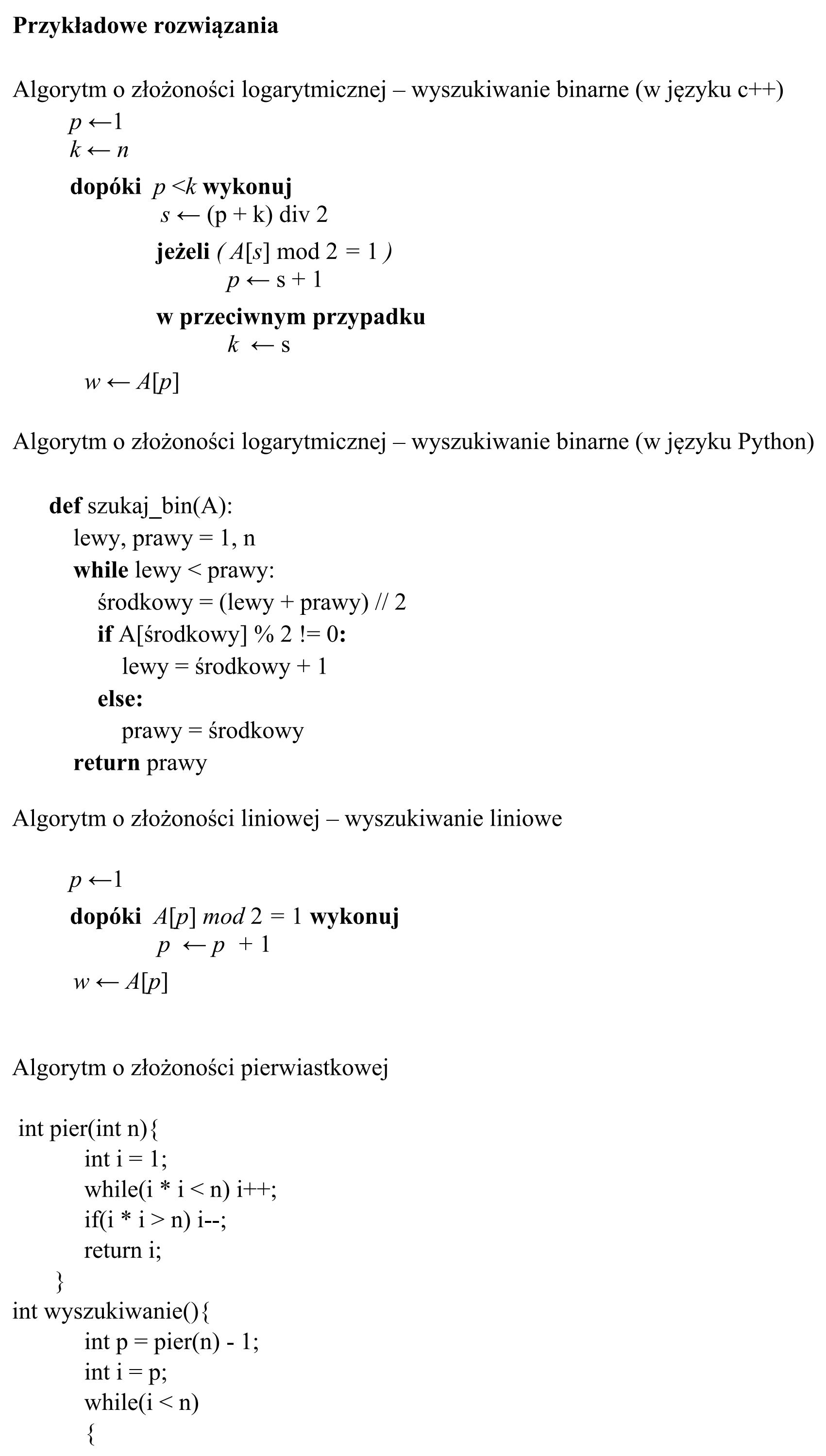 Matura, maj 2019, odpowiedź do zadania 1.1, fragment 2