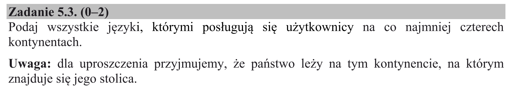 Matura, maj 2020, zadanie 5.3