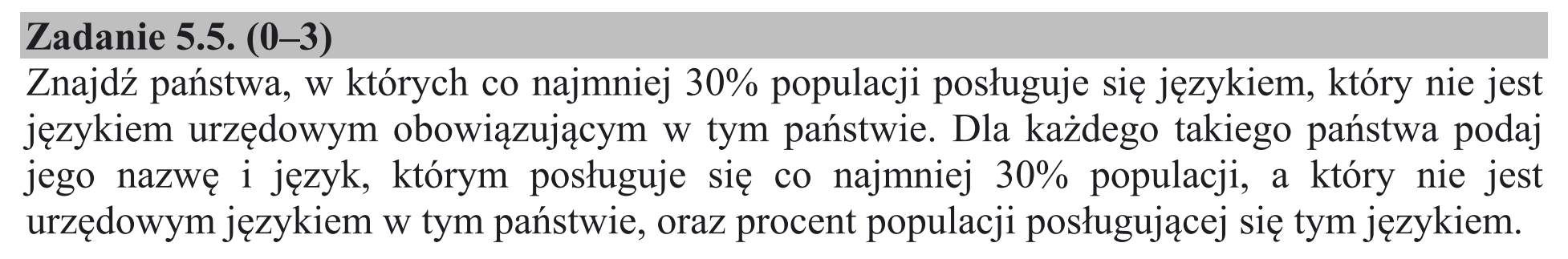 Matura, maj 2020, zadanie 5.5