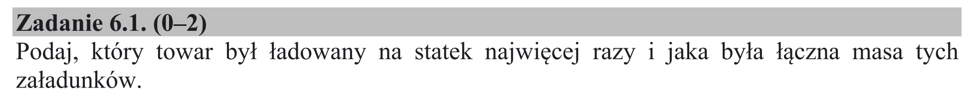Matura, maj 2020, zadanie 6.1